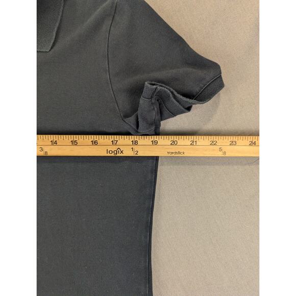 Land's End Polo Shirt Small (6-8) Boy's Navy Stretch Cotton Solid Color School - Picture 3 of 6